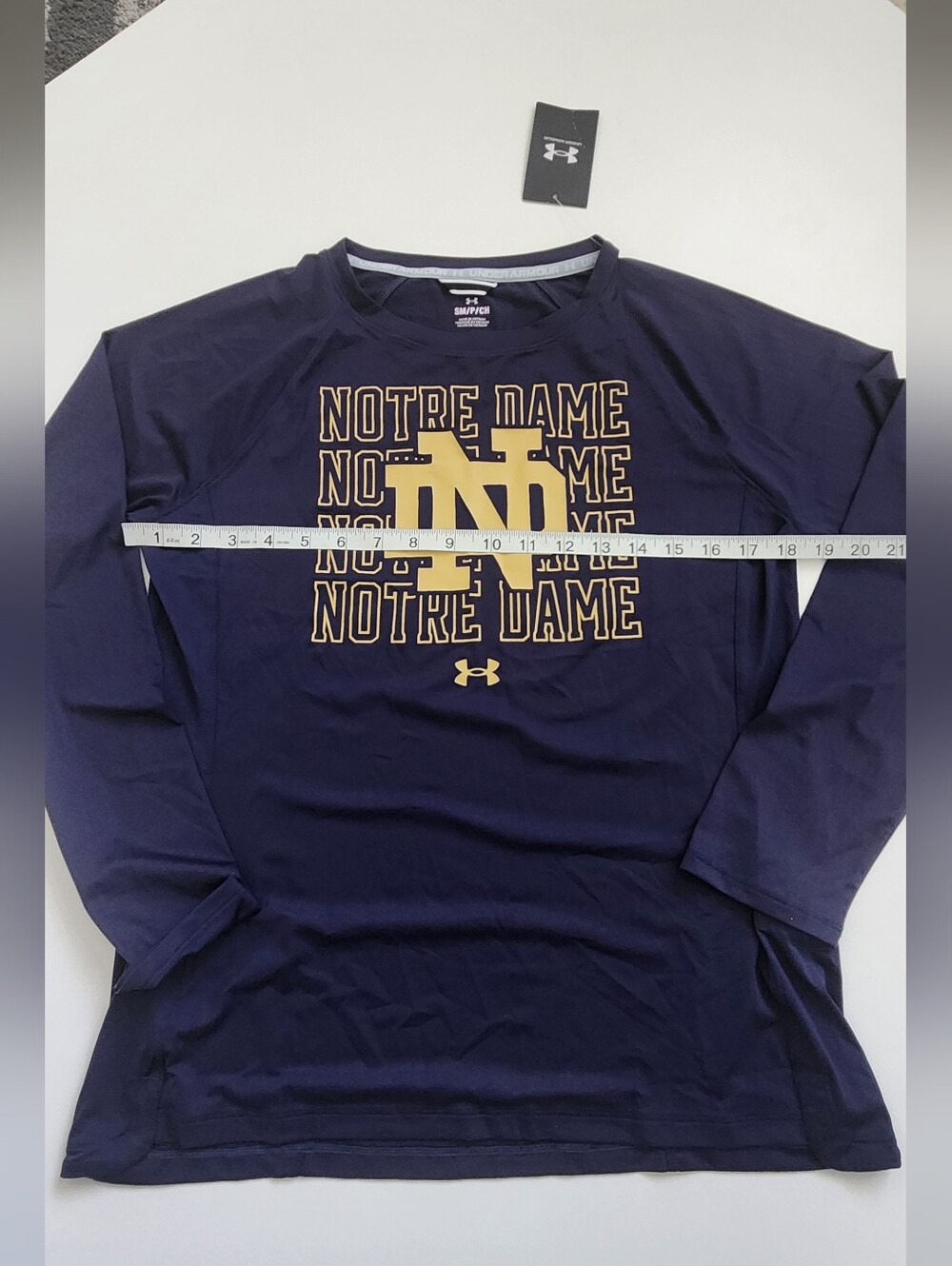 NWT Under Armour Notre Dame Fighting Irish Team Knockout LS Shirt Small